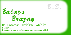 balazs brazay business card